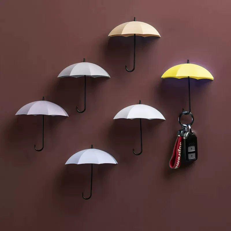 Skorter | Cute Umbrella Wall Hook - No-Drill Key & Coat Hanger