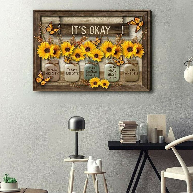 Skorter | Butterfly Sunflower Wall Art