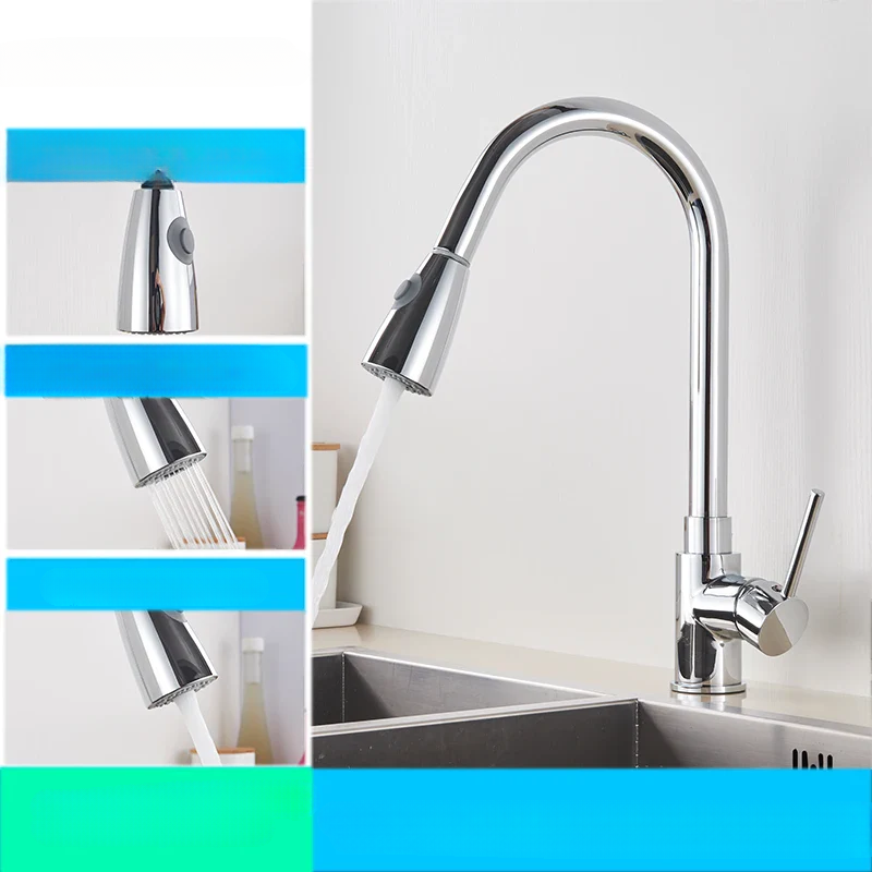Skorter | AquaFlex – Flexible Kitchen Faucet with Pull-out Spray Head