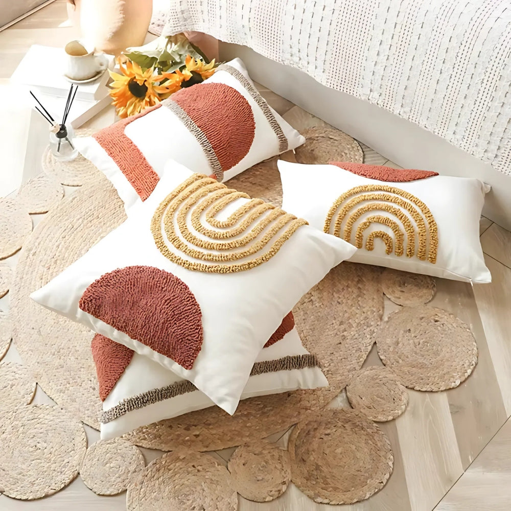 Skorter | Eden Geometric Embroidery Cushion Cover
