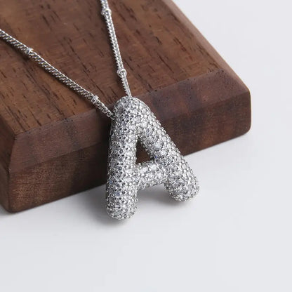 Skorter | Alphabet-Diamond-Pendant-Necklace