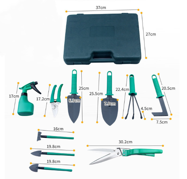 Skorter | Colorful Garden Tool Set with 10 Pieces – Ergonomic Tools for Gardening