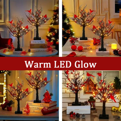 Skorter | Atmospheric Light Tree with Red Birds – Flexible LED Decoration Tree