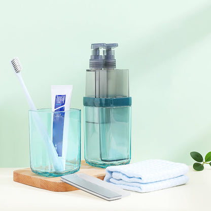 Skorter | 8-in-1 Portable Sub-Bottle, with 2 Cups, 2 Travel Bottles, Soft Toothbrush, Foldable Comb, Toothpaste & Towel