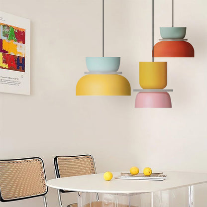 Skorter | Nordic Color Block Pendant Light Fixture - Modern Hanging Lamp for Kitchen & Dining Room