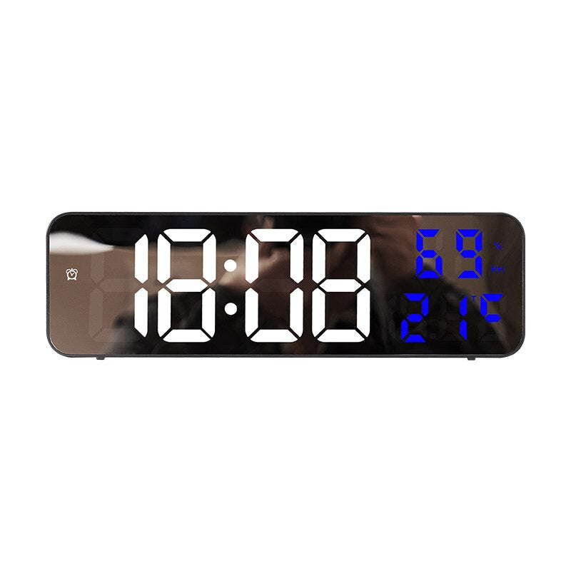 Skorter | LED Digital Wall Clock with Temperature and Humidity Display