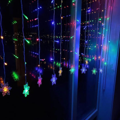 skorter | Curtain Snowflake Led String Lights