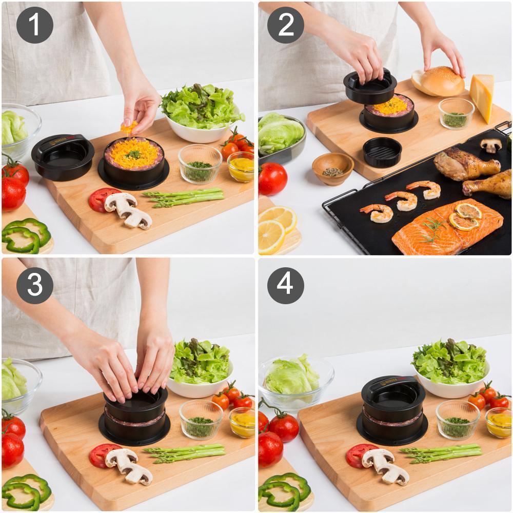 skorter | 3 In 1 Filled Hamburger Press Patty Maker