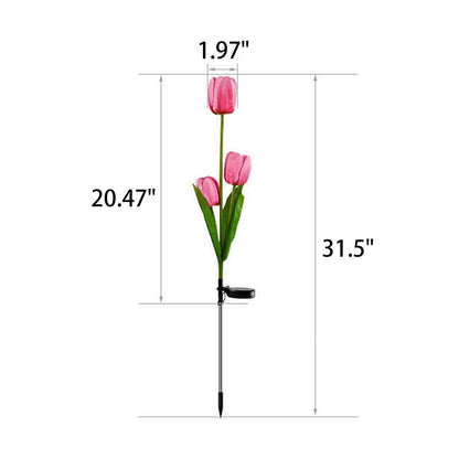 Skorter | Solar Tulip Lawn Light Outdoor Garden LED Tulip Flower Light Ground Stake Landscape Light