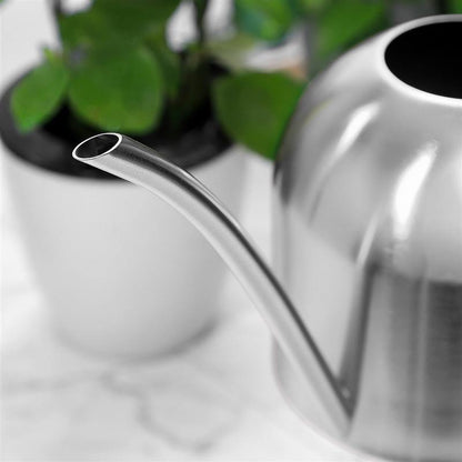 Skorter | AquaGrace Stainless Steel Watering Can with Flexible Neck | Modern Design | Perfect Watering | Rustproof