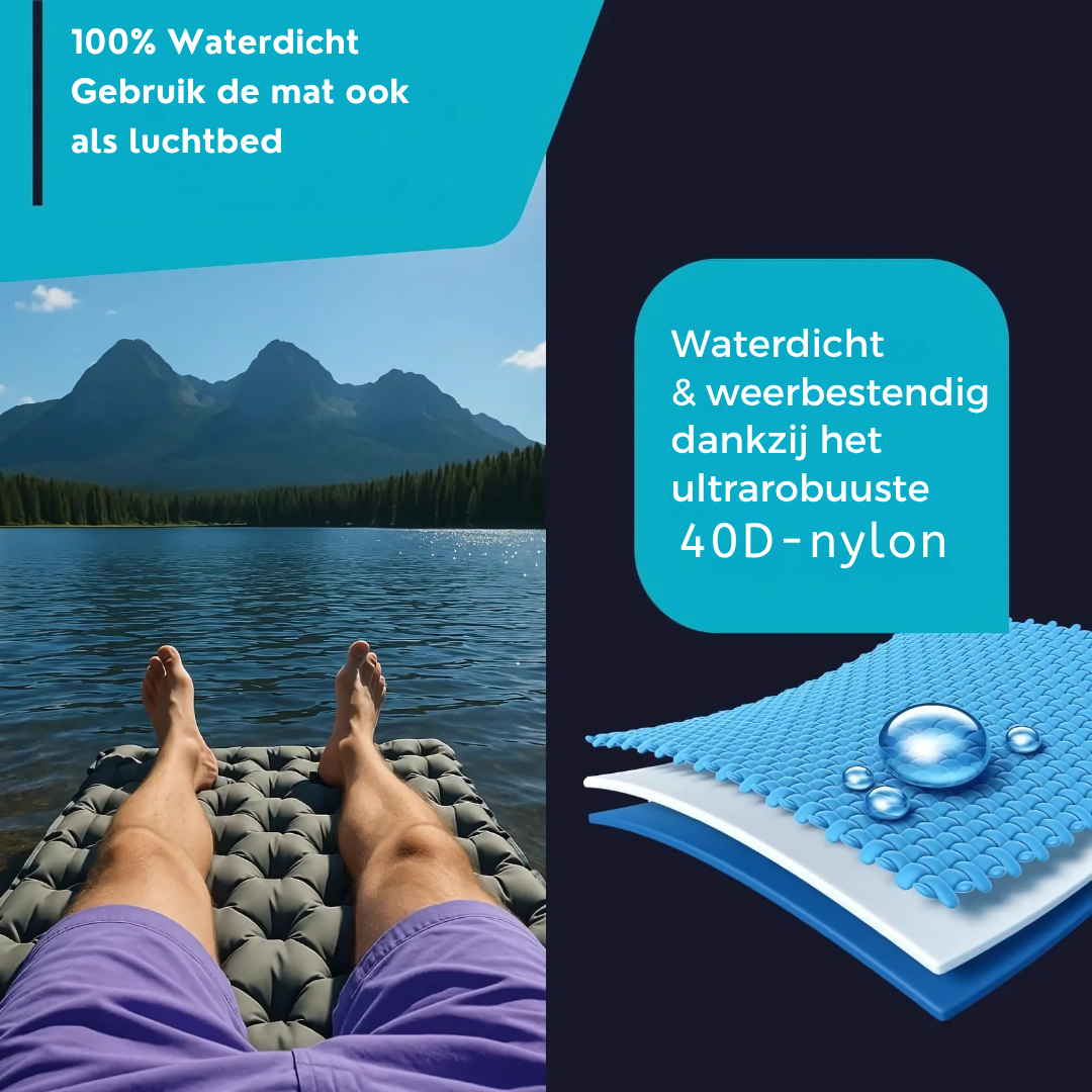 Skorter | AirLite Self-Inflating Sleeping Mat – Lightweight, Compact & 10 cm Thick Comfort