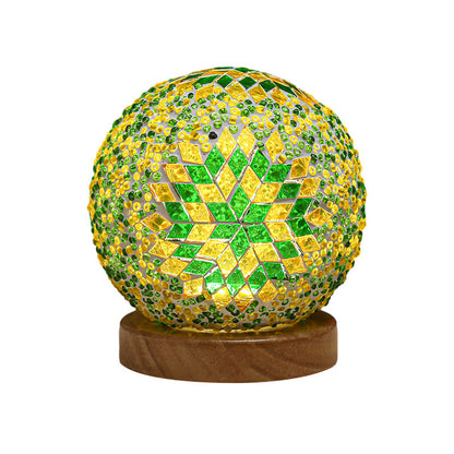 Skorter | Spherical LED Dimmable Glass Bohemian Baroque Table Lamp