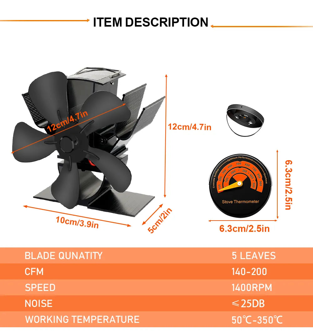Skorter | Best Wood Burner Stove Fan for Log Burning Fire Stove