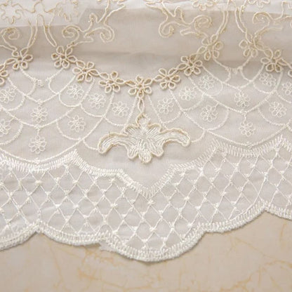 Skorter | Elyvia Embroidered Classic Sheer Lace Curtain