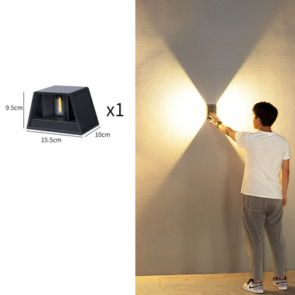 Skorter | Modern LED outdoor wall light with up & down light – Waterproof wall lamp for house facade and entrance area