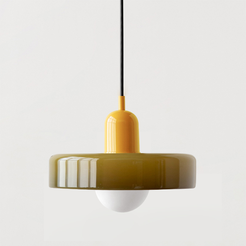Skorter | Coloured Glass Pendant Light – Elegant Bauhaus-Style Hanging Lamp for Living Room & Dining Area