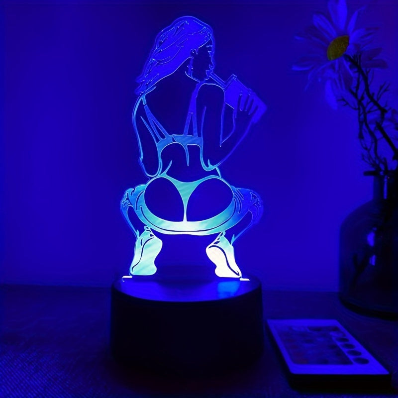 Skorter | DecoLamp - 3D Artistic Table Lamp with Remote Control, USB Powered, 16 Color Options