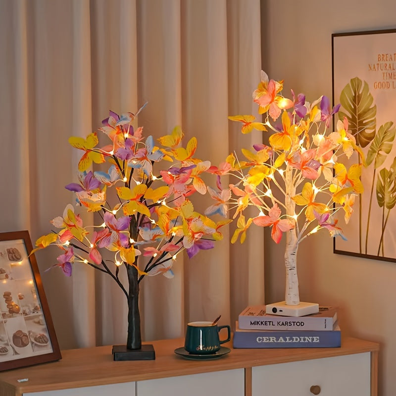 Skorter | GlowBirch - Elegant LED Birch Butterfly Lamp for Room and Festive Atmosphere