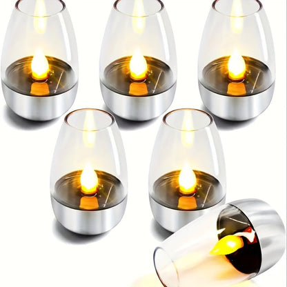 Skorter | SolarCandle - LED Tealight on Solar Energy, Decorative Warm White Light Lamp