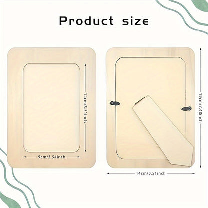 Skorter | 10 pcs Picture Frame - Wood DIY Handmade Picture Frames 15.24 cm - For Living Room, Office, Valentine's Day, New Year and Easter Gift