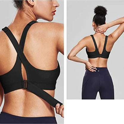 Skorter | Wireless Support Super Tight Impact Resistant Zip Sports Bra