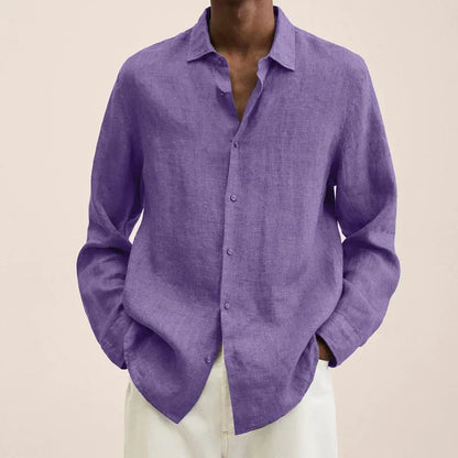 Skorter | Linen Long Sleeve Shirt for Men