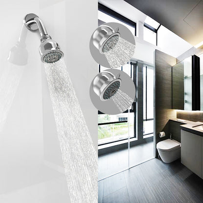 Skorter | 2-spray settings 2.92 inch wall-mounted fixed adjustable shower head in chrome -