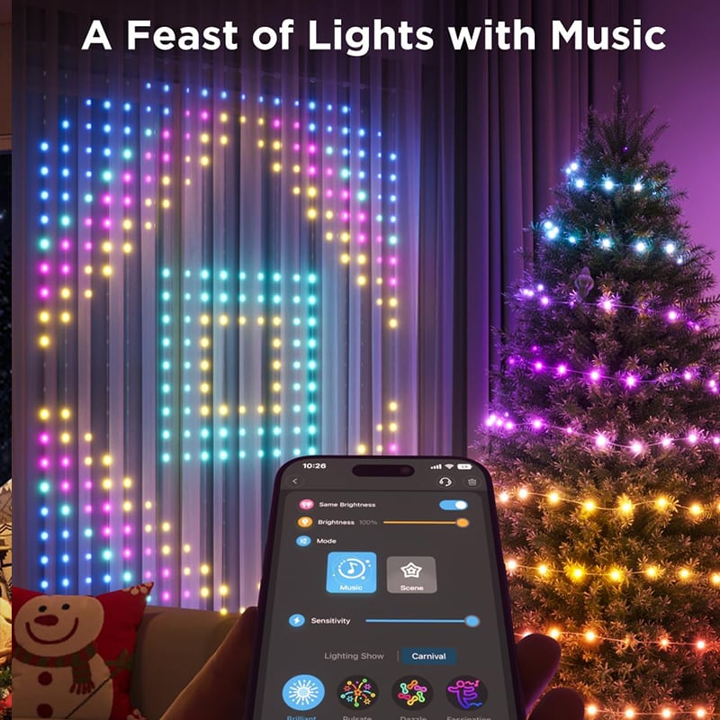 Skorter | Color Waves LED Curtain Sync Lights