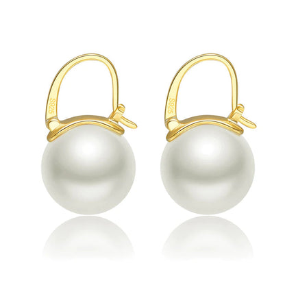 Skorter | Black Pearl Earrings  Available in White Champagne Grey Gold and Black  Pearl Dangle Earrings