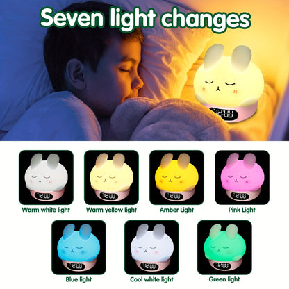 Skorter | BunnyGlow - Color Changing Night Light and Alarm Clock