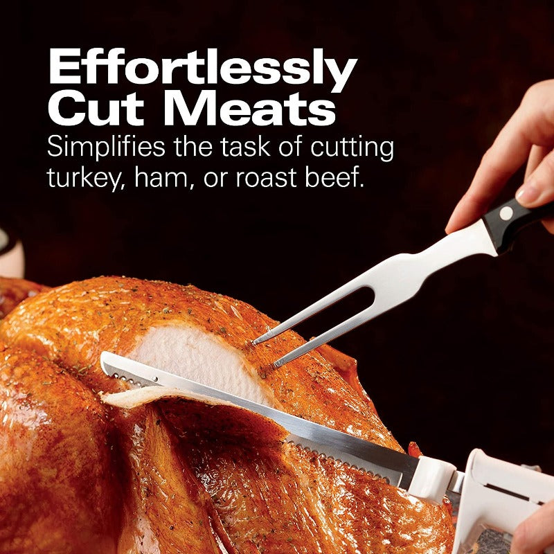 Skørter | Hamilton Beach Electric Knife for Carving Meat, Poultry, Bread, Foam Craft & More Includes Storage Box & Serving Fork