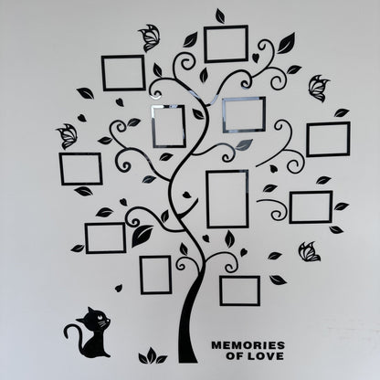 Skorter | 1 Set Acrylic Wall Decoration - 3D Creative Photo Tree for Family & Pets, Self-Adhesive Wall Sticker for Living Room, Hallway, Veranda, Share Special Memories