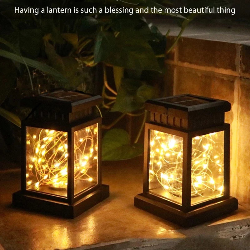 Skorter | Solar LED Lantern with Fairy Lights – Decorative Garden Lamp for Outdoors and Terrace