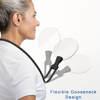 Skorter | 5X Magnifying Glass Pro – Hands-Free Adjustable Neck Loupe for Seniors and People with Visual Impairment – Perfect for Reading, Sewing, Crafting, and Inspecting