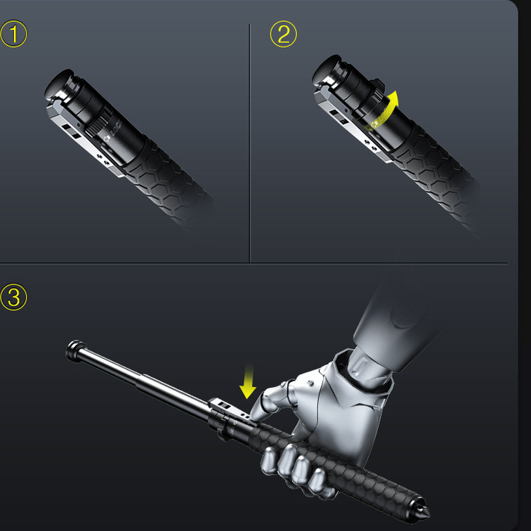 Skorter | Automatic Self-Defense Walking Stick | Lightweight, Anti-Slip Grip & Compact for Hiking and Urban Safety