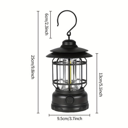 Skorter | RetroLight - Dimmable Outdoor Camping Lantern with USB, Rechargeable LED Lighting