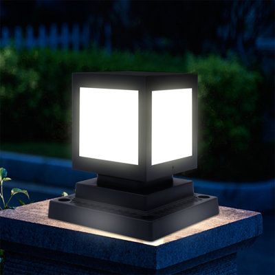 Skorter | Solar LED garden lantern in square design – decorative outdoor lighting for paths and terrace