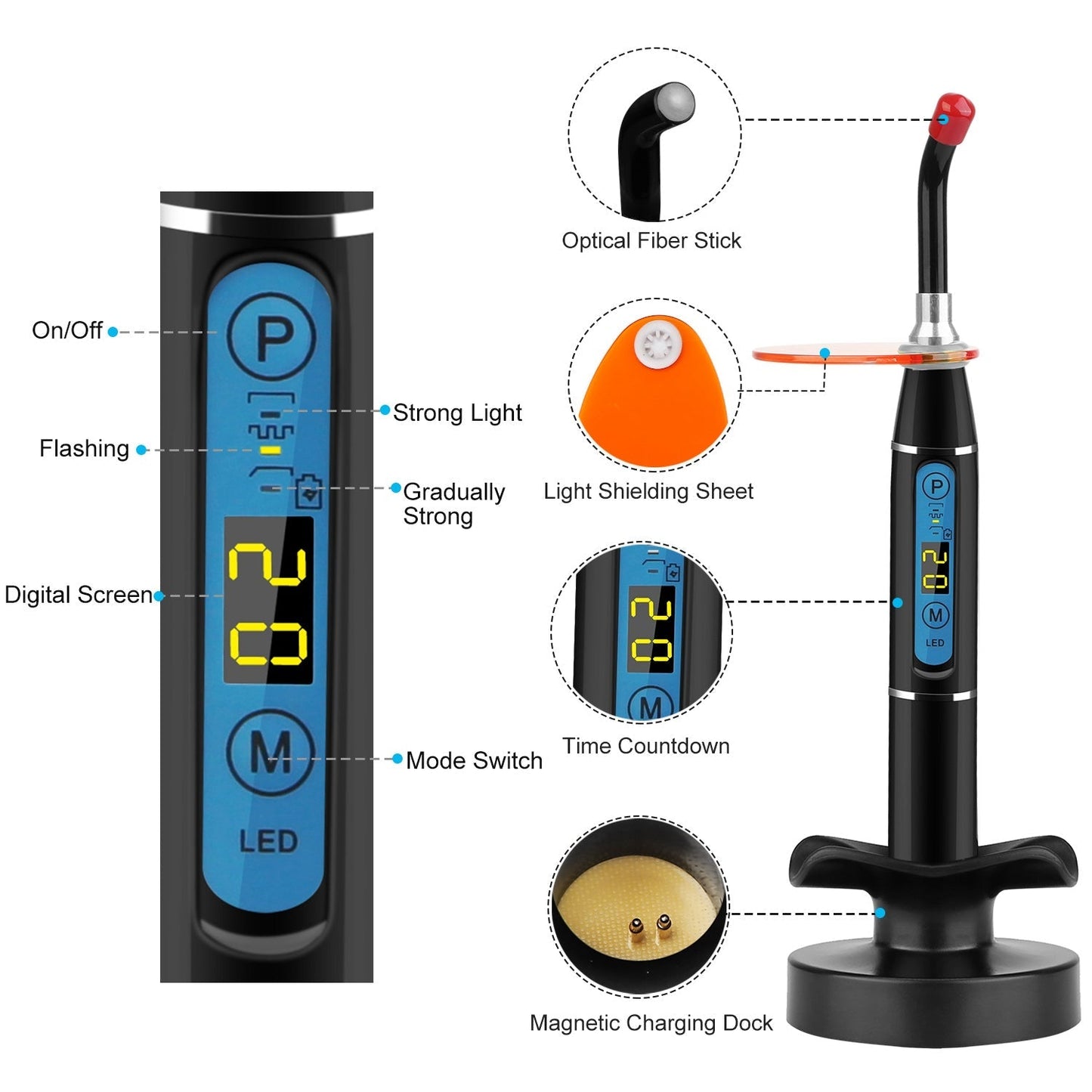 Skorter | 5W Wireless Dental LED Curing Light
