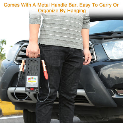 Skorter | 6-12V Car Battery Tester with Heavy Insulated Copper Clamps