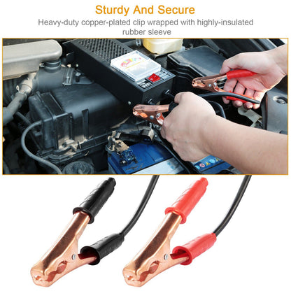 Skorter | 6-12V Car Battery Tester with Heavy Insulated Copper Clamps