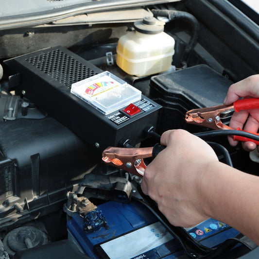 Skorter | 6-12V Car Battery Tester with Heavy Insulated Copper Clamps