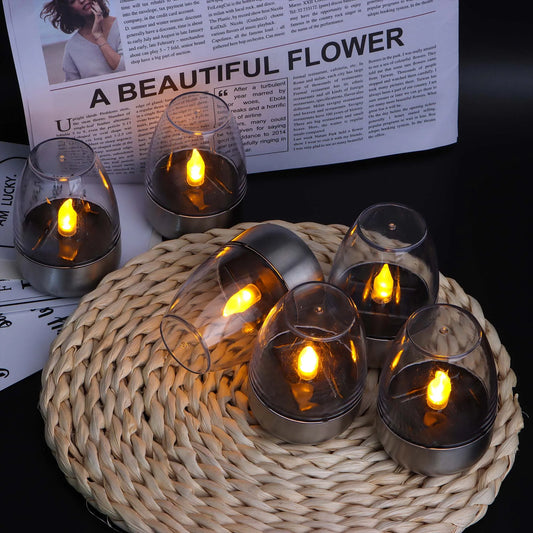 Skorter | SolarFlame - Waterproof LED Candleholders for Outdoor, Solar Energy & Flameless