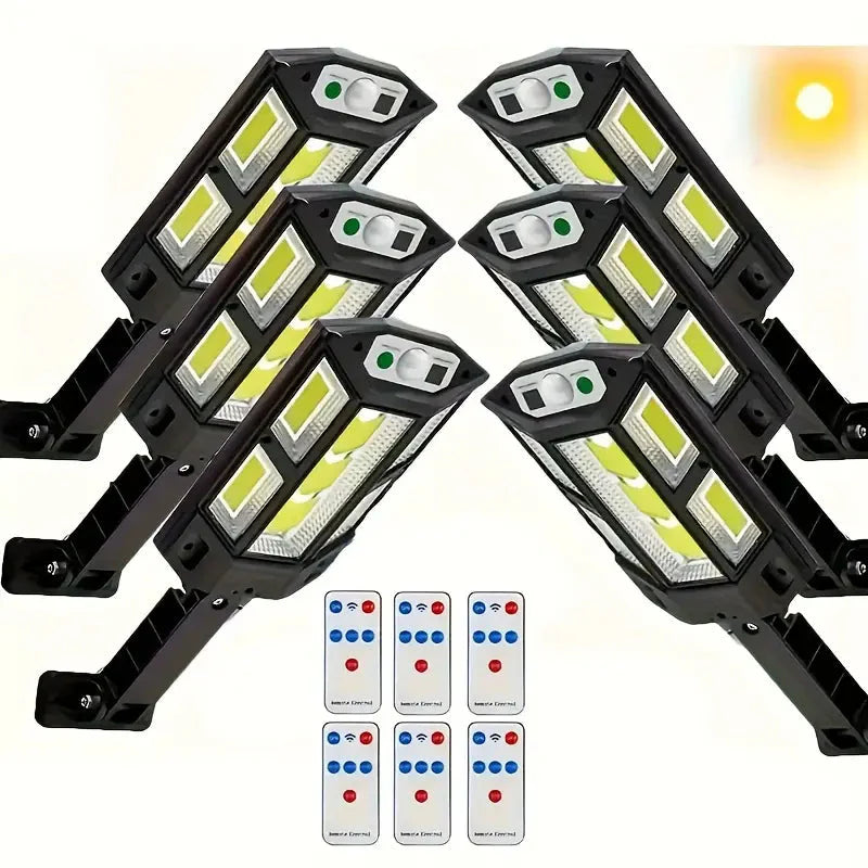Skorter | 6-Pack: Solar Powered Motion Sensor Outdoor Garden Lighting with 108 COB LED Lights