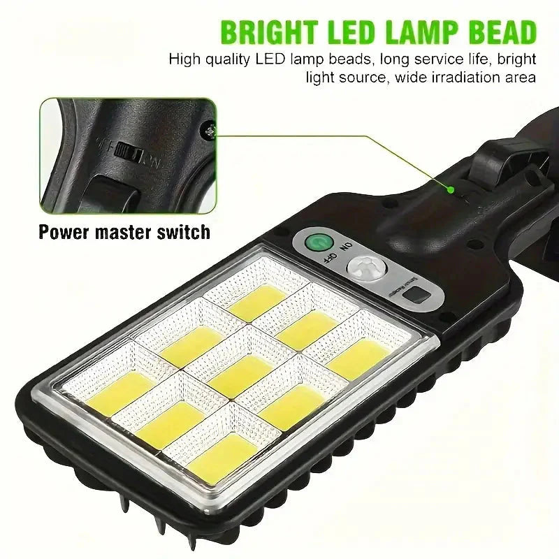 Skorter | 6-Pack: Solar Powered Motion Sensor Outdoor Garden Lighting with 108 COB LED Lights
