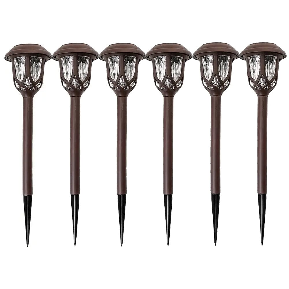 Skorter | 6-Pack: Solar-Powered Path Light - Touch-Controlled, Waterproof, Removable, Energy-Saving, and Wireless Solar Garden Deck Light