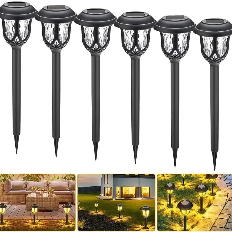 Skorter | 6-Pack: Solar-Powered Path Light - Touch-Controlled, Waterproof, Removable, Energy-Saving, and Wireless Solar Garden Deck Light