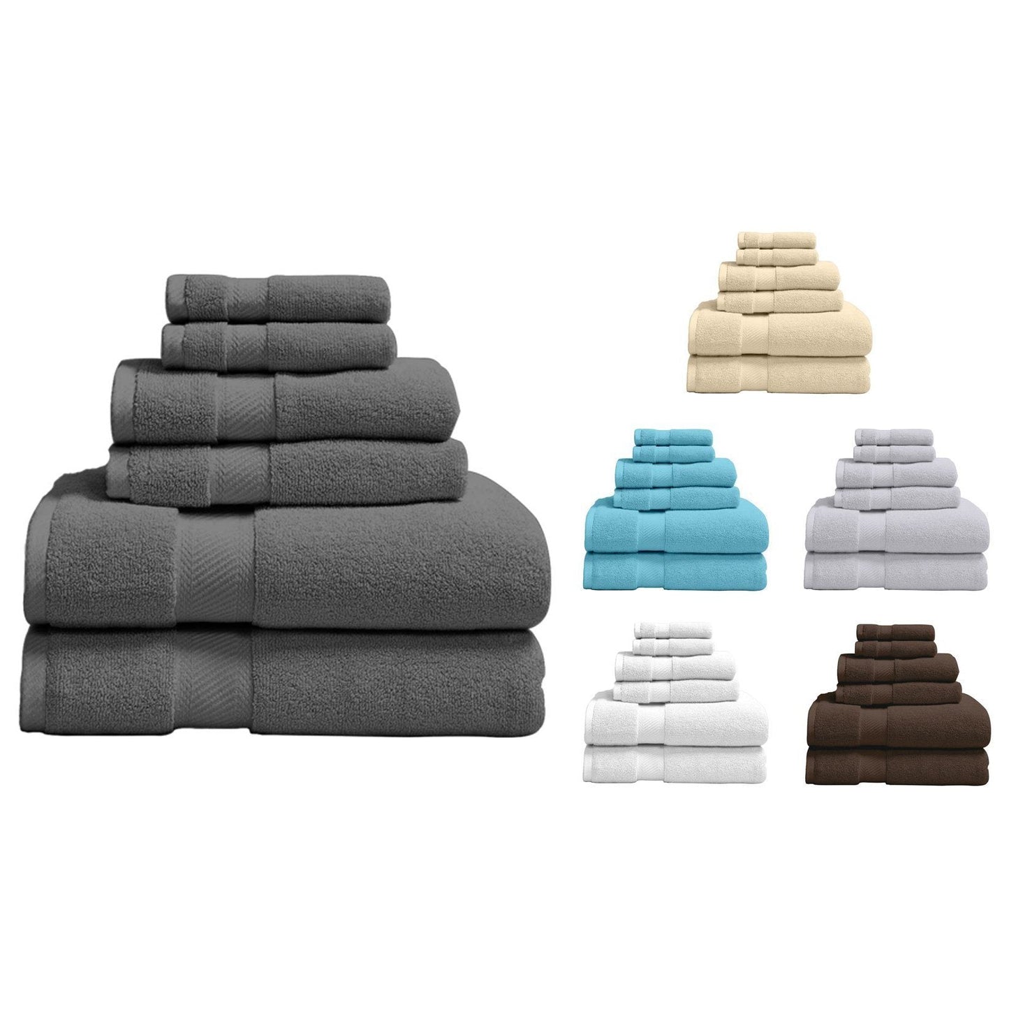 Skorter | 6-Piece: 100% Organic Cotton Towel Set