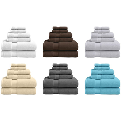 Skorter | 6-Piece: 100% Organic Cotton Towel Set