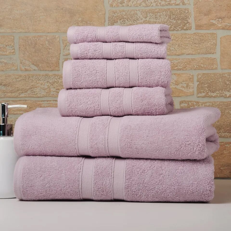 Skorter | 6-piece Bib Hjem Absorbent 100% Egyptian Cotton Towel Rack