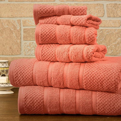 Skorter | 6-piece Bib Hjem Absorbent 100% Egyptian Cotton Towel Rack